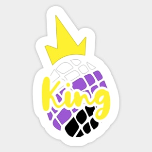 Pride'n'apple Non-binary King ! Sticker